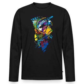 Art - T-shirt manches longues Premium bio Homme - noir - Devant - Nico (187cm)