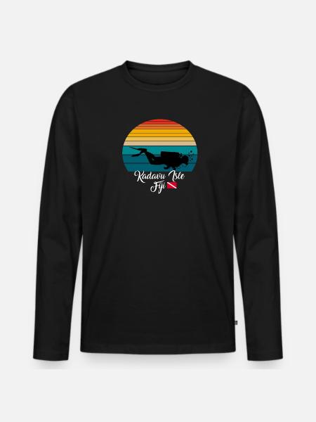Kadavu Isle Fiji Diving - Men's Premium Organic Long Sleeve Shirt - black