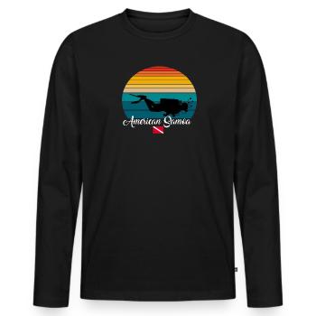 American Samoa Scuba Diving Poison - Men's Premium Organic Long Sleeve Shirt - black - Front - Nico (187cm)