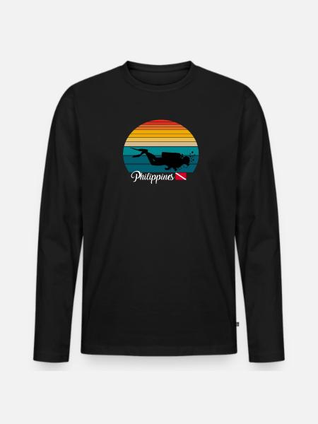 Philippines Scuba Diving Poison - Men's Premium Organic Long Sleeve Shirt - black