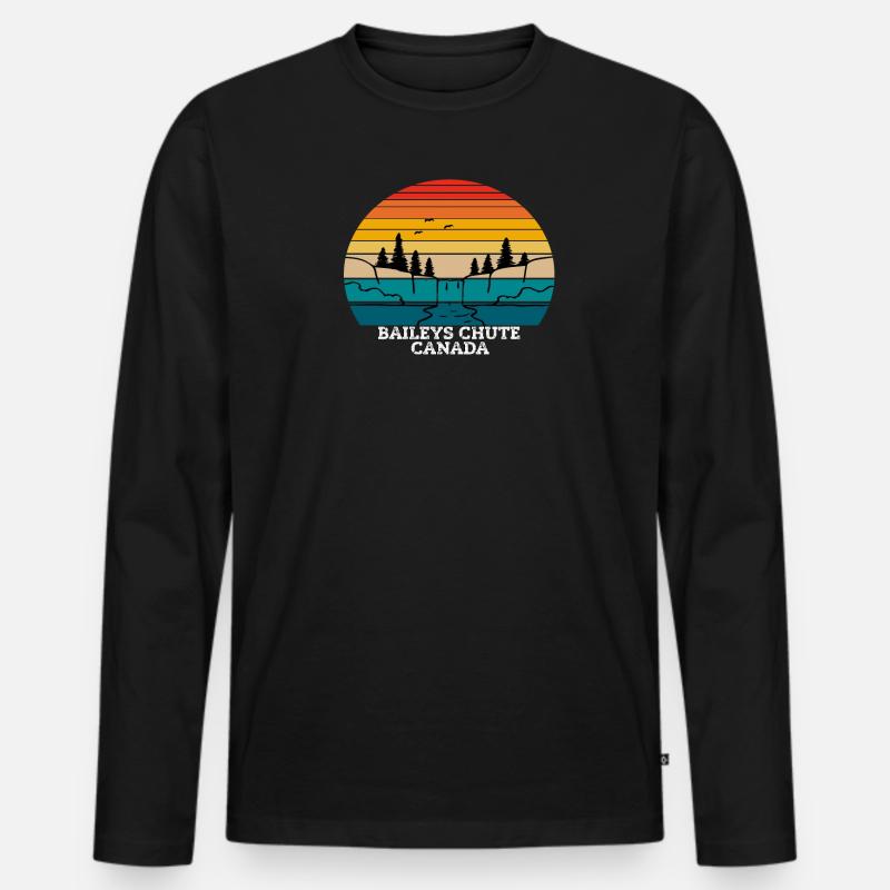 Baileys Chute Canada - Männer Premium Bio Langarmshirt - Schwarz
