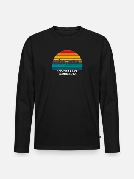 Lac Vanose Minnesota - T-shirt manches longues Premium bio Homme - noir