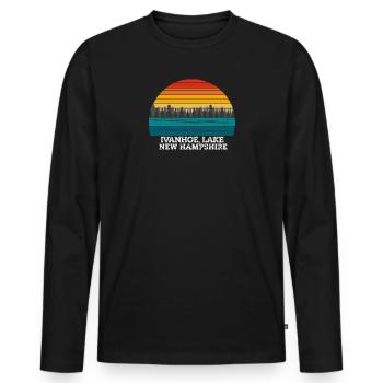 Ivanhoe, Lake New Hampshire - Men's Premium Organic Long Sleeve Shirt - black - Front - Nico (187cm)