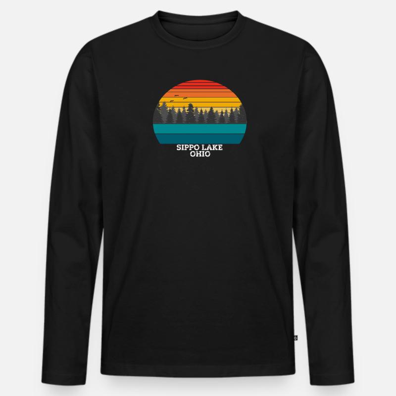 Sippo Lake Ohio - Männer Premium Bio Langarmshirt - Schwarz