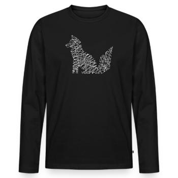 Arctic Fox Snow Fox Ice Fox Fox - Men's Premium Organic Long Sleeve Shirt - black - Front - Nico (187cm)