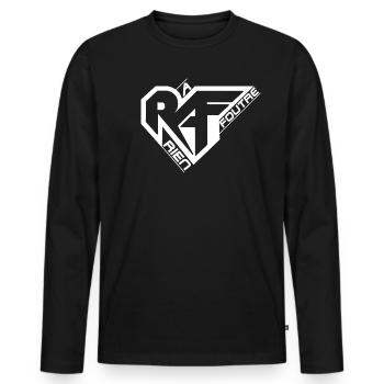 RIEN A FOUTRE - RIENAFOUTRE - Kien - SMSO prod - T-shirt manches longues Premium bio Homme - noir - Devant - Nico (187cm)