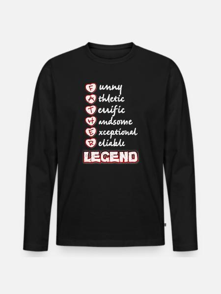 Father's Day, Father's Day, Father's Day, Father's - Men's Premium Organic Long Sleeve Shirt - black