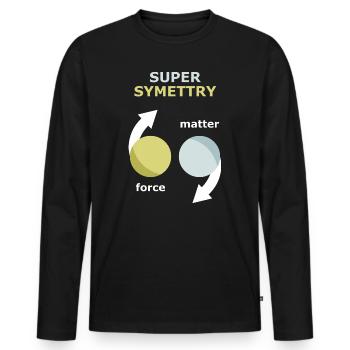 Theory of supersymmetry - Men's Premium Organic Long Sleeve Shirt - black - Front - Nico (187cm)