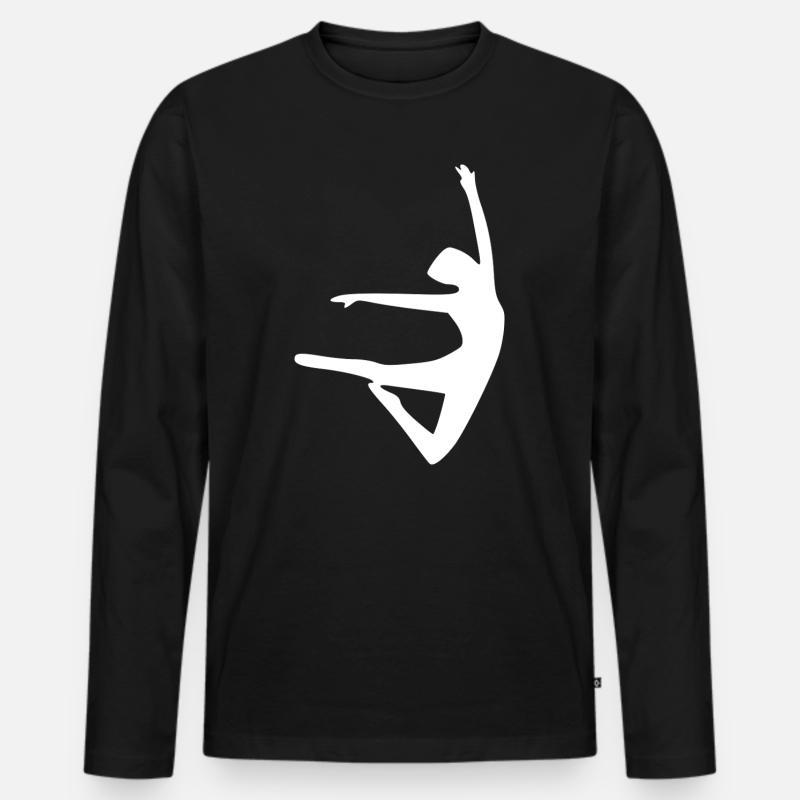 Tanz tanzen - Männer Premium Bio Langarmshirt - Schwarz