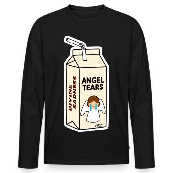 Angel Tears Karton - Männer Premium Bio Langarmshirt - Schwarz - Vorne - Nico (187cm)