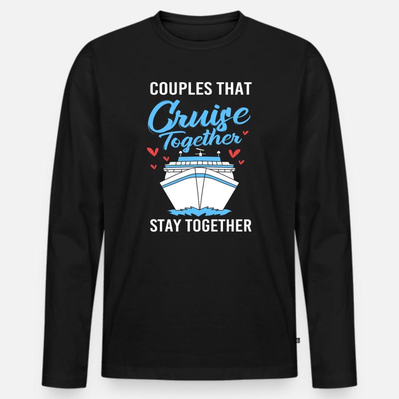 Kreuzfahrt Kreuzfahrtschiff - Männer Premium Bio Langarmshirt - Schwarz