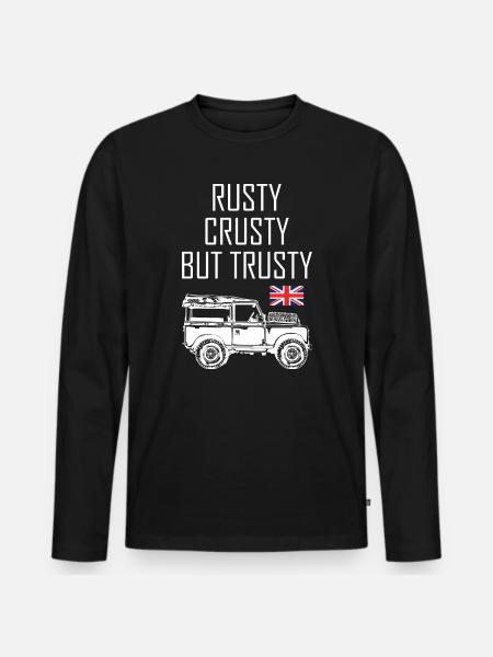 Rusty_Crusty_but_Trusty - Men's Premium Organic Long Sleeve Shirt - black