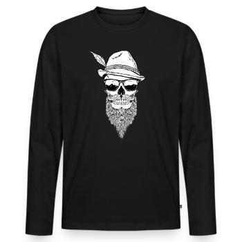 Skull Costume - Men's Premium Organic Long Sleeve Shirt - black - Front - Nico (187cm)