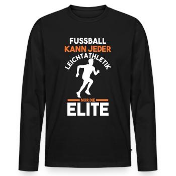 Leichtathletik - Männer Premium Bio Langarmshirt - Schwarz - Vorne - Nico (187cm)