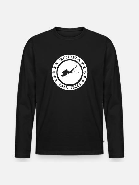 Scuba Diving - Männer Premium Bio Langarmshirt - Schwarz