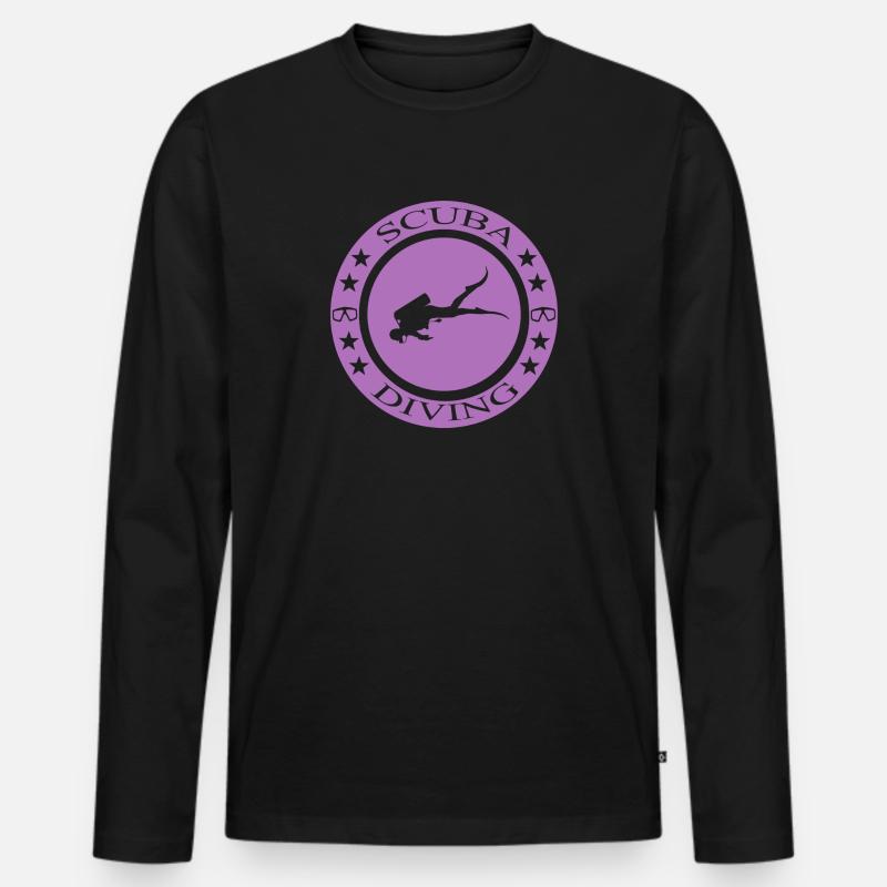 Scuba Diving - Männer Premium Bio Langarmshirt - Schwarz