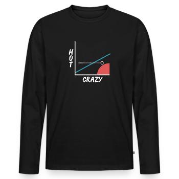 Crazy Hot Skala - Grafik - Graph - Barny - Männer Premium Bio Langarmshirt - Schwarz - Vorne - Nico (187cm)