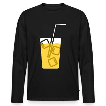 Drink Lemonade Summer - Men's Premium Organic Long Sleeve Shirt - black - Front - Nico (187cm)