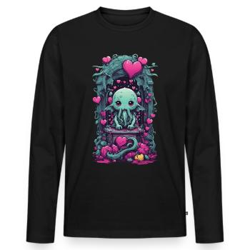 Pastel Goth Kawaii Monster Love Magic Design - Men's Premium Organic Long Sleeve Shirt - black - Front - Nico (187cm)