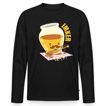 Apiculteur cadeau Apiculture - T-shirt manches longues Premium bio Homme - noir - Devant - Nico (187cm)