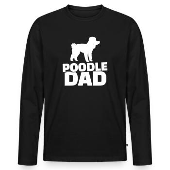 poodle - Men's Premium Organic Long Sleeve Shirt - black - Front - Nico (187cm)