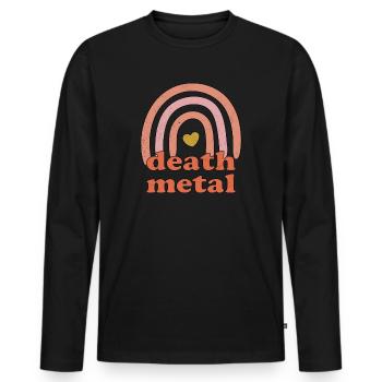 Lustiger Death Metal Sarkastischer Metal Metalhead - Männer Premium Bio Langarmshirt - Schwarz - Vorne - Nico (187cm)
