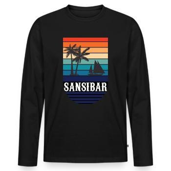 Tanzania Tanzania Gift for Tanzanians Tanzania - Men's Premium Organic Long Sleeve Shirt - black - Front - Nico (187cm)
