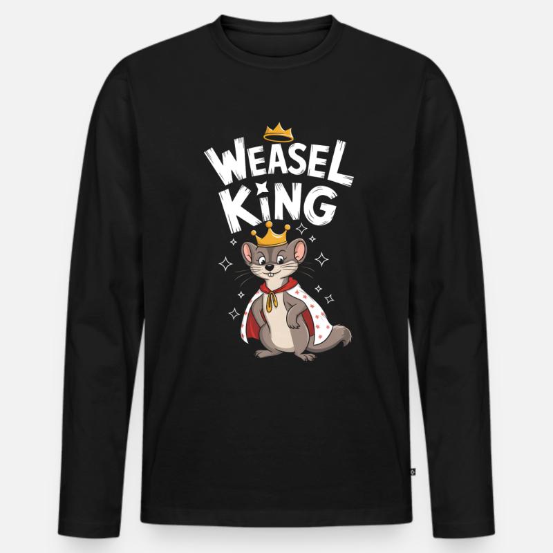 Wiesel - Männer Premium Bio Langarmshirt - Schwarz