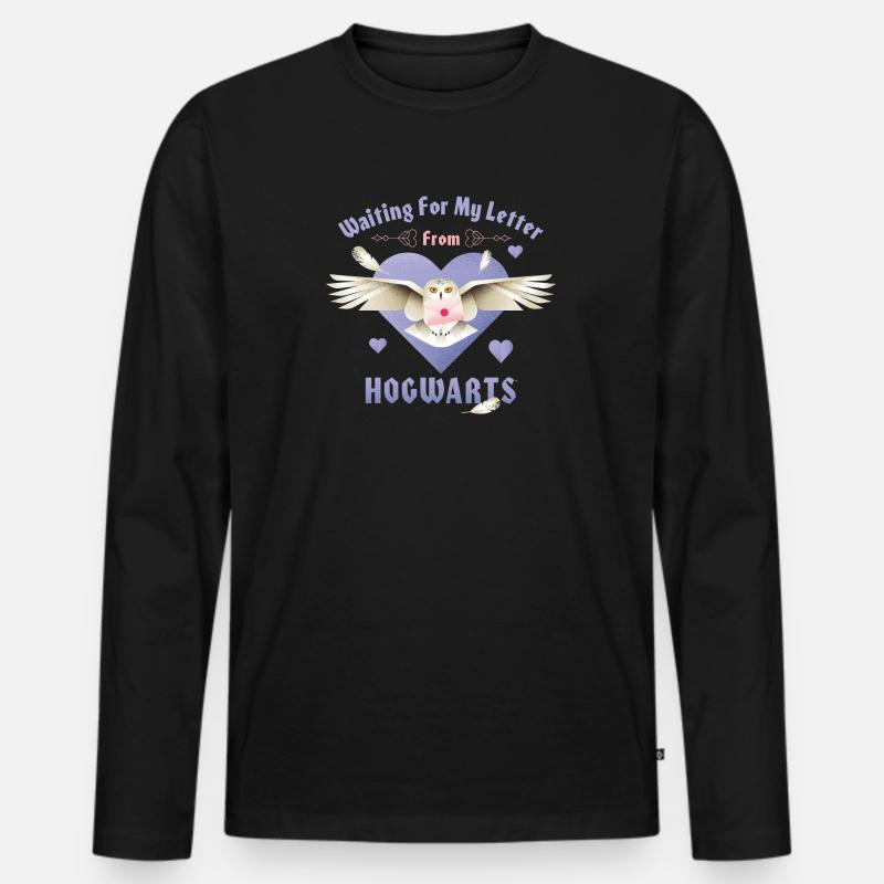 Harry Potter Waiting For My Letter From Hogwarts - Männer Premium Bio Langarmshirt - Schwarz