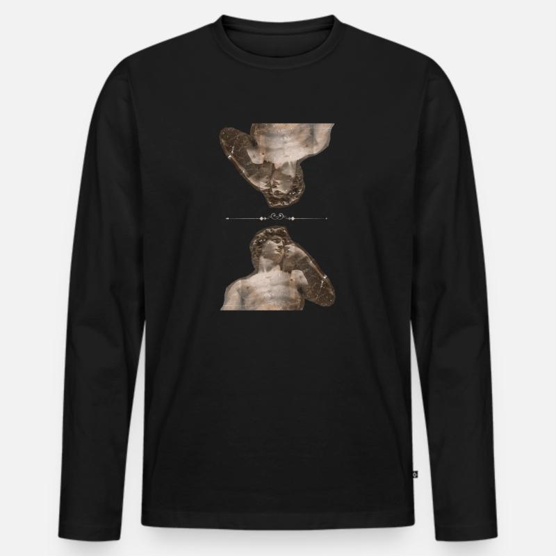 Think Greek. - Männer Premium Bio Langarmshirt - Schwarz