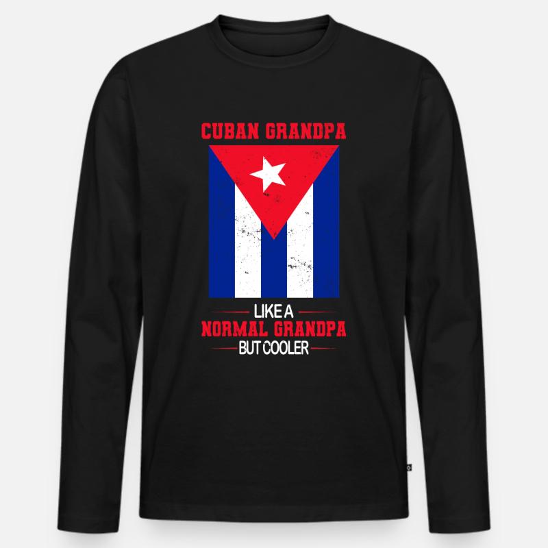 Kubaner - Männer Premium Bio Langarmshirt - Schwarz