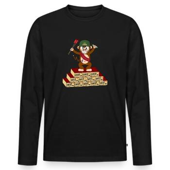 Feu d'artifice de singe de l'armée du Pyro - T-shirt manches longues Premium bio Homme - noir - Devant - Nico (187cm)