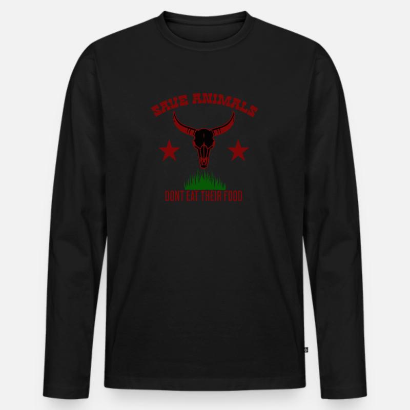Save Animals - Männer Premium Bio Langarmshirt - Schwarz