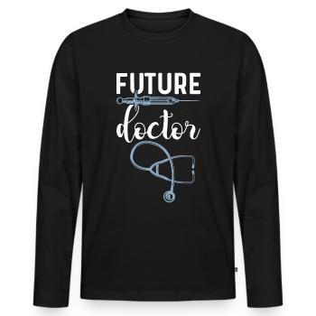 Doctor Doctor Medical Studies Medical Student Doctor - Men's Premium Organic Long Sleeve Shirt - black - Front - Nico (187cm)