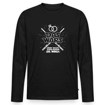 Das wars Macht verlieren Junggesellenabschied JGA - Männer Premium Bio Langarmshirt - Schwarz - Vorne - Nico (187cm)