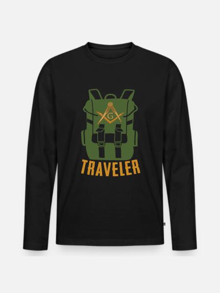 Masonic Freemasonry Fraternal - Männer Premium Bio Langarmshirt - Schwarz