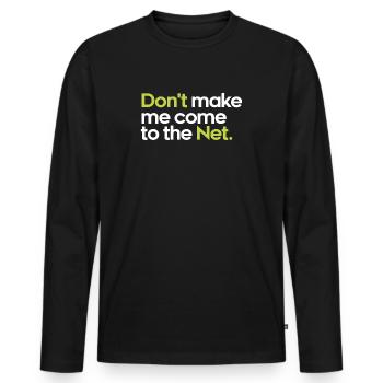 Padel Padel Joueur Padeltennis Padel Tennis - T-shirt manches longues Premium bio Homme - noir - Devant - Nico (187cm)