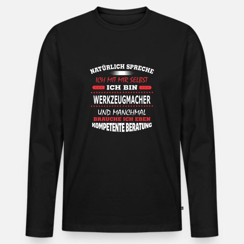 WERKZEUGMACHER - Männer Premium Bio Langarmshirt - Schwarz