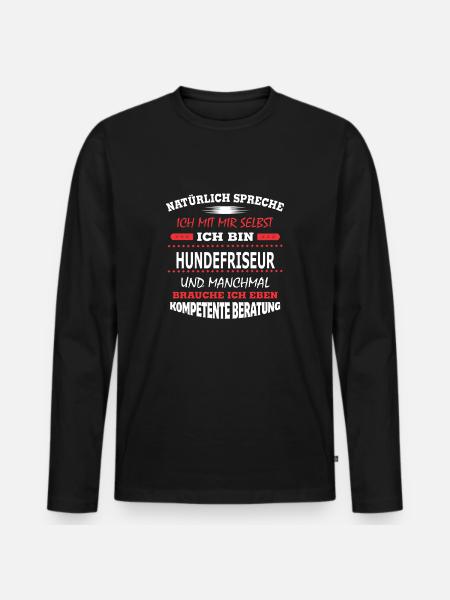 HUNDEFRISEUR - Männer Premium Bio Langarmshirt - Schwarz