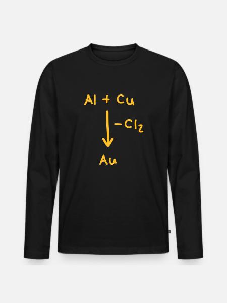 produce gold alchemy - Men's Premium Organic Long Sleeve Shirt - black