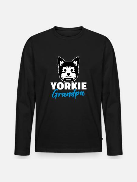 Yorkshire Terrier - Männer Premium Bio Langarmshirt - Schwarz