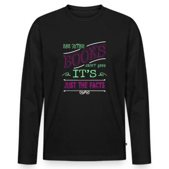 citations bibliophile présent films livre dragon - T-shirt manches longues Premium bio Homme - noir - Devant - Nico (187cm)