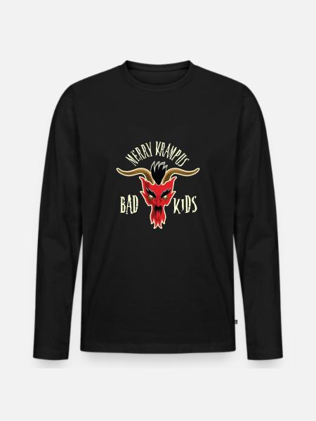 Krampus - Men's Premium Organic Long Sleeve Shirt - black