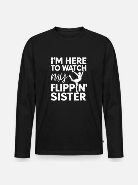 Proud Spectator – Sister - Men's Premium Organic Long Sleeve Shirt - black