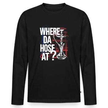 Look narguilé amusant pour les fans - T-shirt manches longues Premium bio Homme - noir - Devant - Nico (187cm)