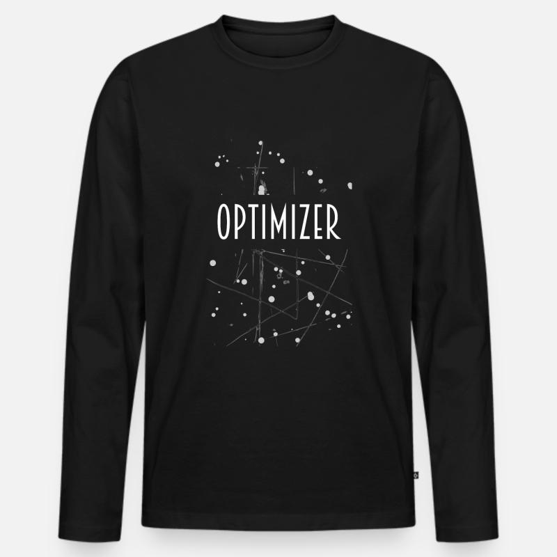 OPTIMIZER D54 26 - Männer Premium Bio Langarmshirt - Schwarz