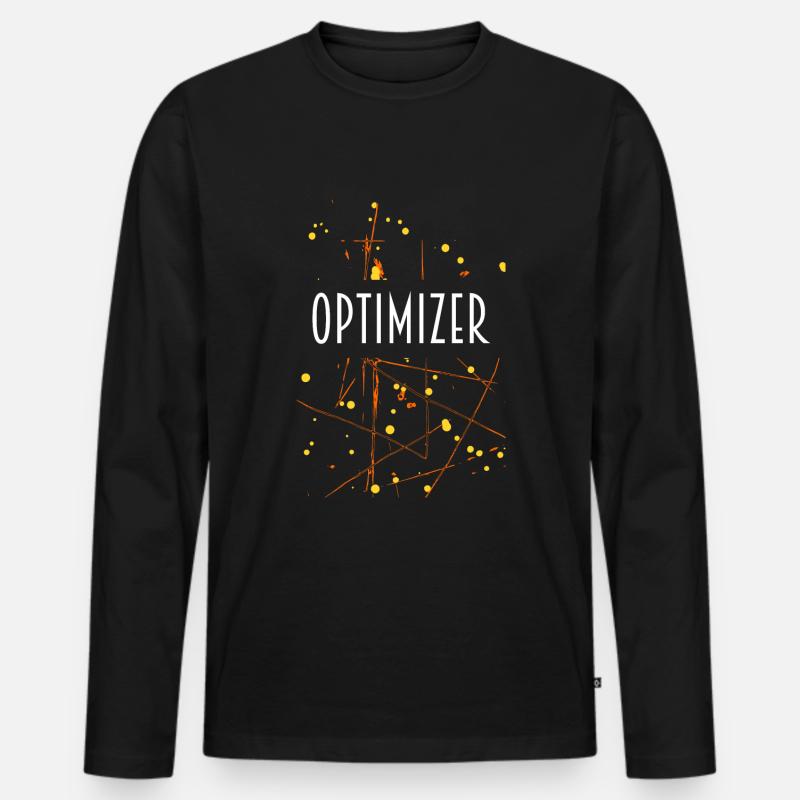 OPTIMIZER D54 24 - Männer Premium Bio Langarmshirt - Schwarz