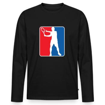 tennis - Men's Premium Organic Long Sleeve Shirt - black - Front - Nico (187cm)