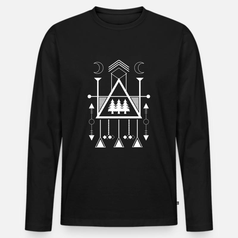 Icon Element Mystical - Men's Premium Organic Long Sleeve Shirt - black
