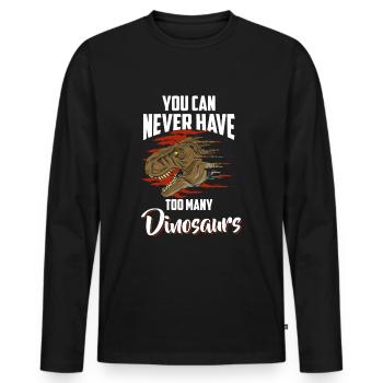 Urzeit Triceratops Fleischfresser Archäologie - Männer Premium Bio Langarmshirt - Schwarz - Vorne - Nico (187cm)